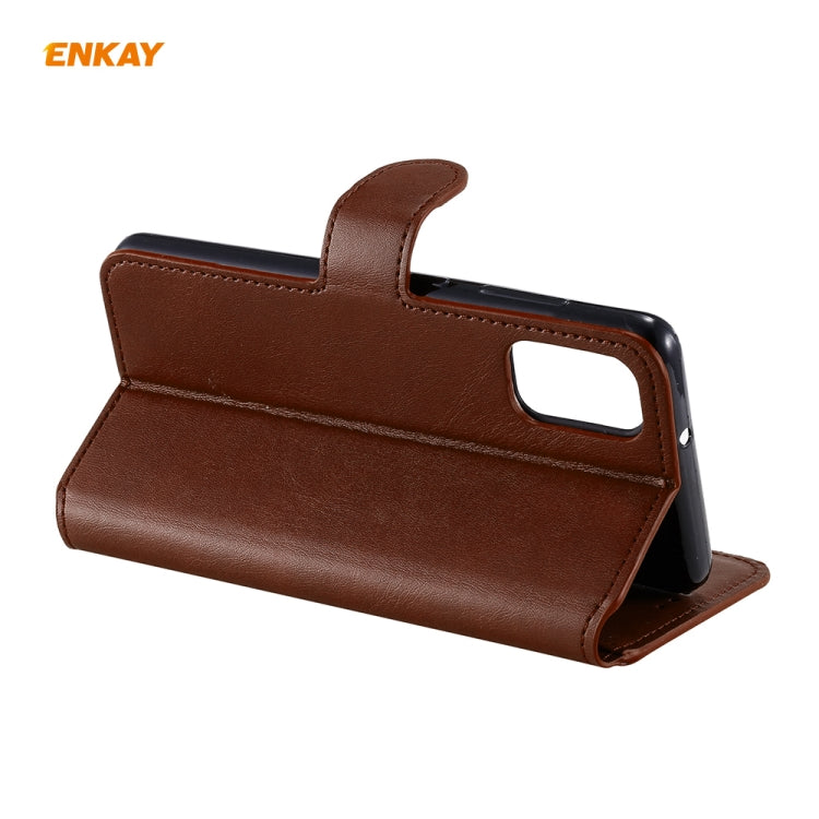 For Samsung Galaxy A41 ENKAY Hat-Prince Horizontal Flip Leather Case with Holder & Card Slots & Wallet