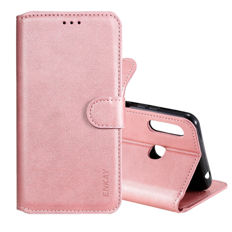 For Samsung Galaxy A70e ENKAY Hat-Prince Horizontal Flip Leather Case with Holder & Card Slots & Wallet