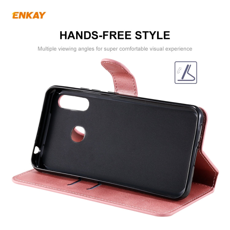 For Samsung Galaxy A70e ENKAY Hat-Prince Horizontal Flip Leather Case with Holder & Card Slots & Wallet
