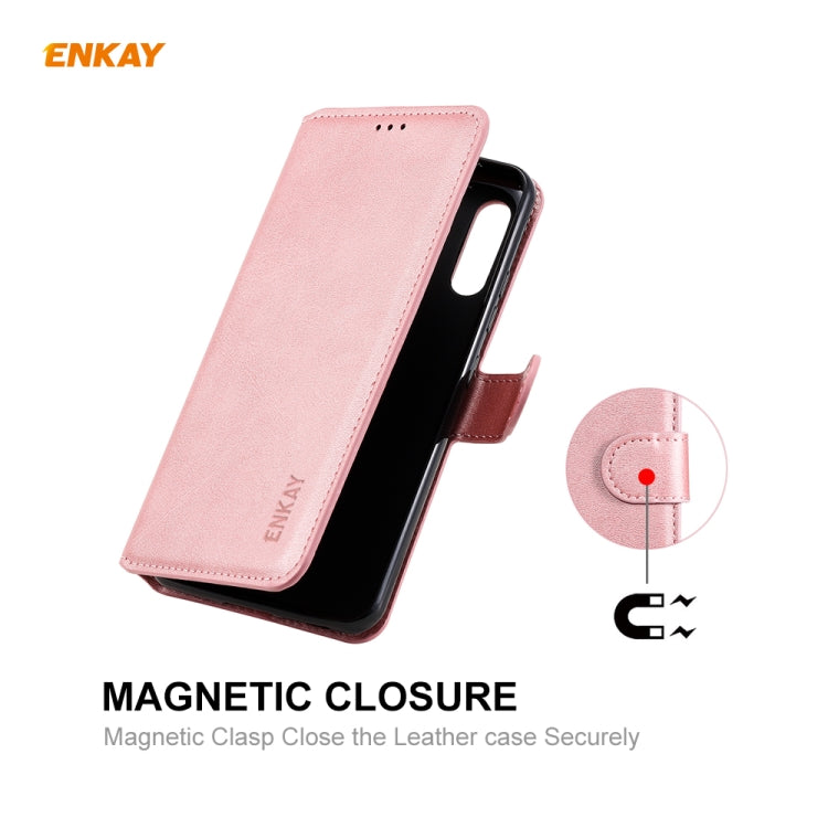 For Samsung Galaxy A70e ENKAY Hat-Prince Horizontal Flip Leather Case with Holder & Card Slots & Wallet