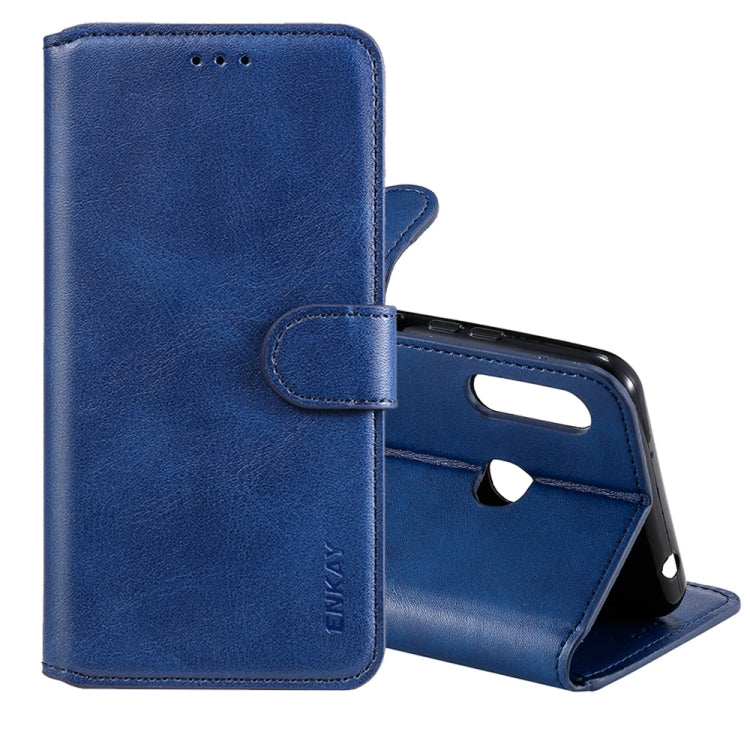 For Samsung Galaxy A70e ENKAY Hat-Prince Horizontal Flip Leather Case with Holder & Card Slots & Wallet