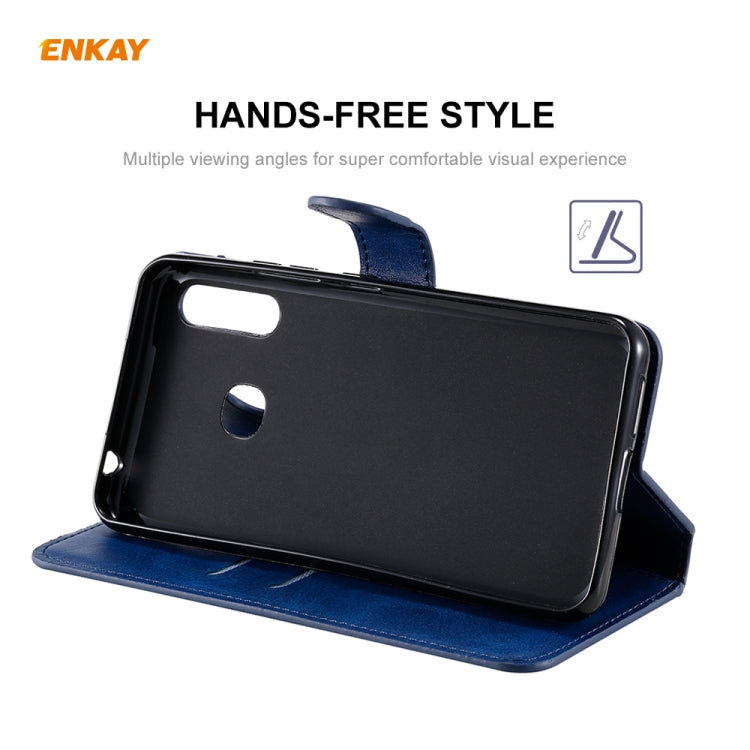 For Samsung Galaxy A70e ENKAY Hat-Prince Horizontal Flip Leather Case with Holder & Card Slots & Wallet