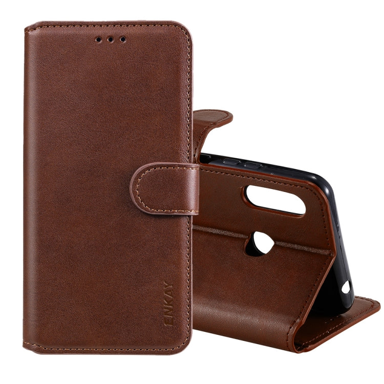 For Samsung Galaxy A70e ENKAY Hat-Prince Horizontal Flip Leather Case with Holder & Card Slots & Wallet