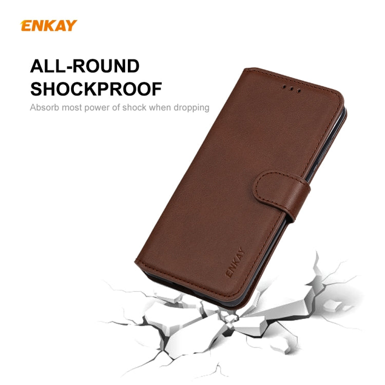 For Samsung Galaxy A70e ENKAY Hat-Prince Horizontal Flip Leather Case with Holder & Card Slots & Wallet