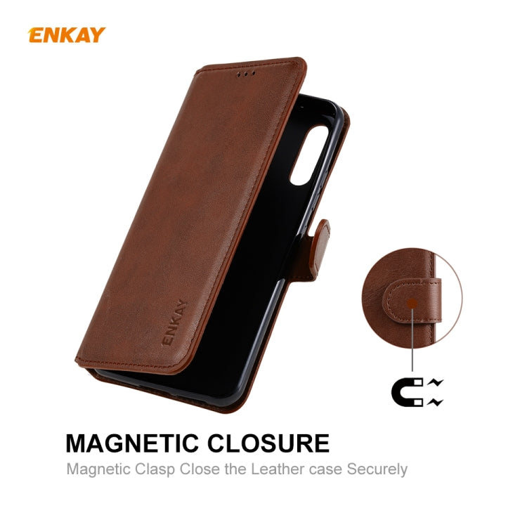 For Samsung Galaxy A70e ENKAY Hat-Prince Horizontal Flip Leather Case with Holder & Card Slots & Wallet