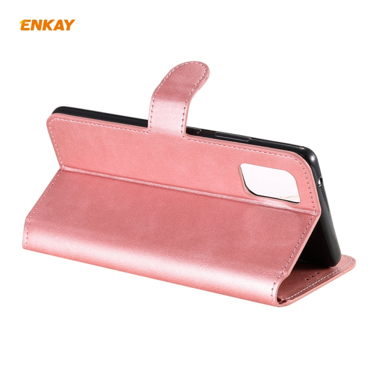For Samsung Galaxy A71 ENKAY Hat-Prince Horizontal Flip Leather Case with Holder & Card Slots & Wallet