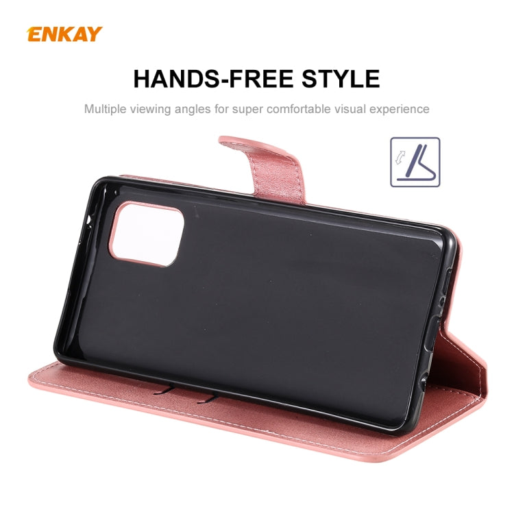 For Samsung Galaxy A71 ENKAY Hat-Prince Horizontal Flip Leather Case with Holder & Card Slots & Wallet