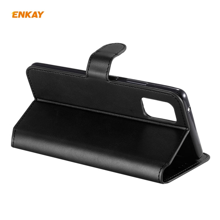 For Samsung Galaxy A71 ENKAY Hat-Prince Horizontal Flip Leather Case with Holder & Card Slots & Wallet