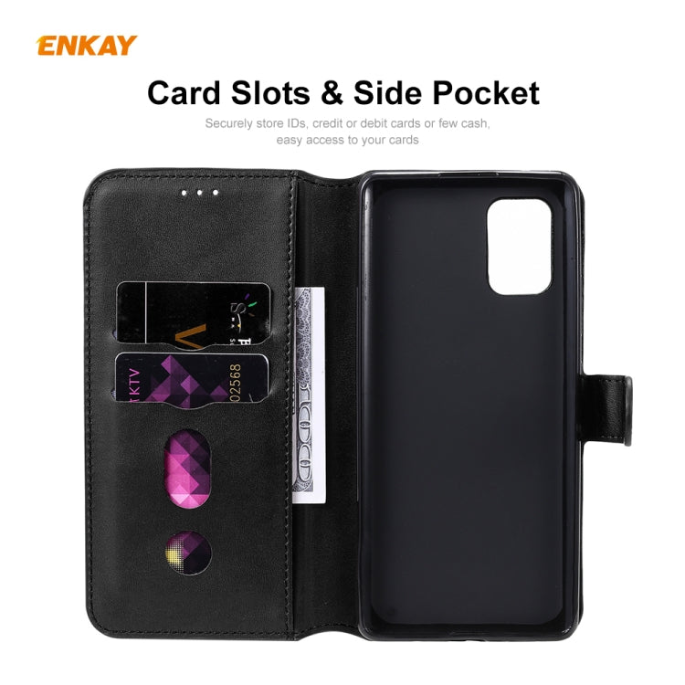 For Samsung Galaxy A71 ENKAY Hat-Prince Horizontal Flip Leather Case with Holder & Card Slots & Wallet