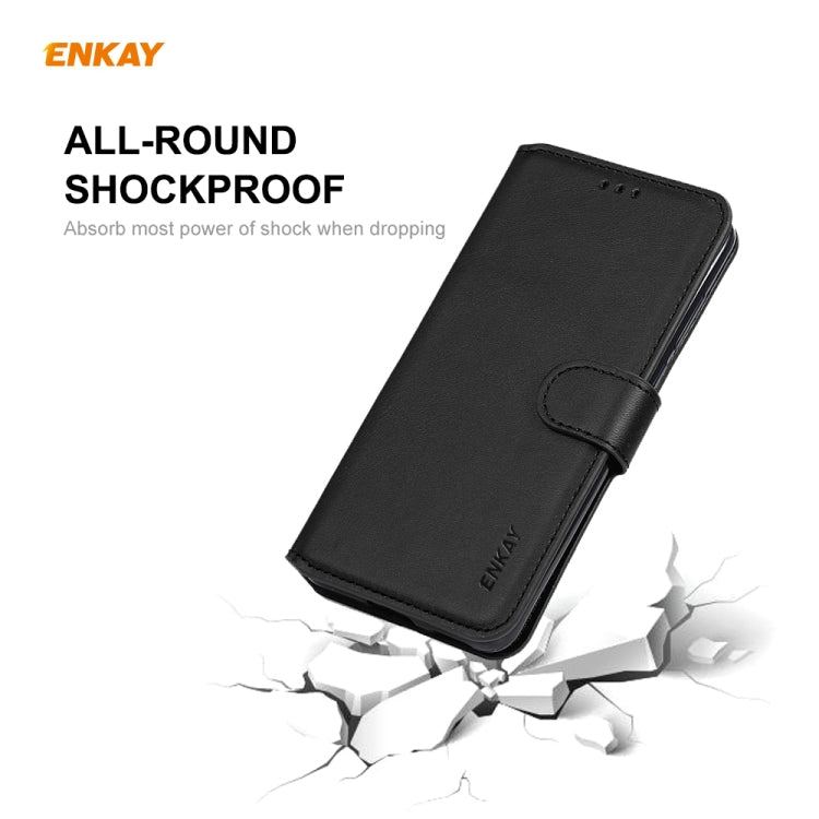For Samsung Galaxy A71 ENKAY Hat-Prince Horizontal Flip Leather Case with Holder & Card Slots & Wallet
