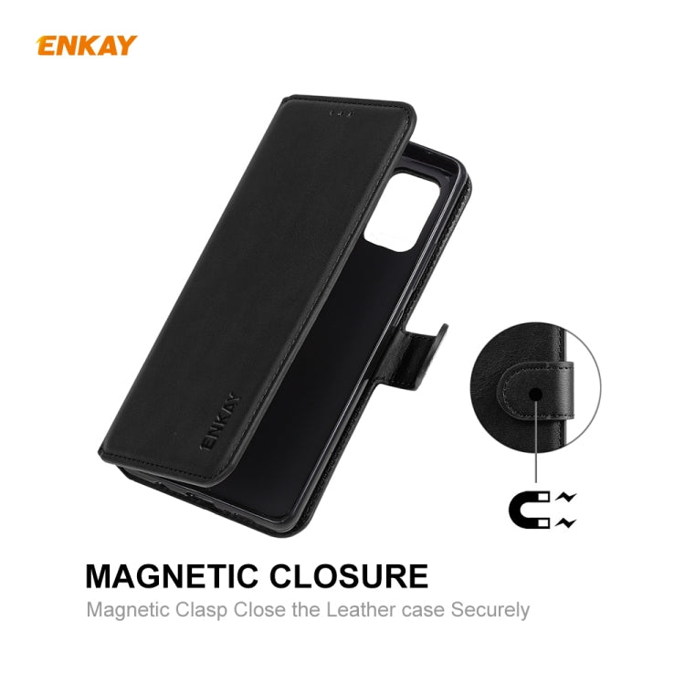 For Samsung Galaxy A71 ENKAY Hat-Prince Horizontal Flip Leather Case with Holder & Card Slots & Wallet