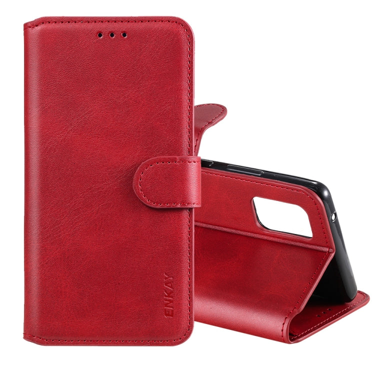 For Samsung Galaxy A71 ENKAY Hat-Prince Horizontal Flip Leather Case with Holder & Card Slots & Wallet