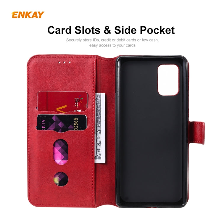 For Samsung Galaxy A71 ENKAY Hat-Prince Horizontal Flip Leather Case with Holder & Card Slots & Wallet