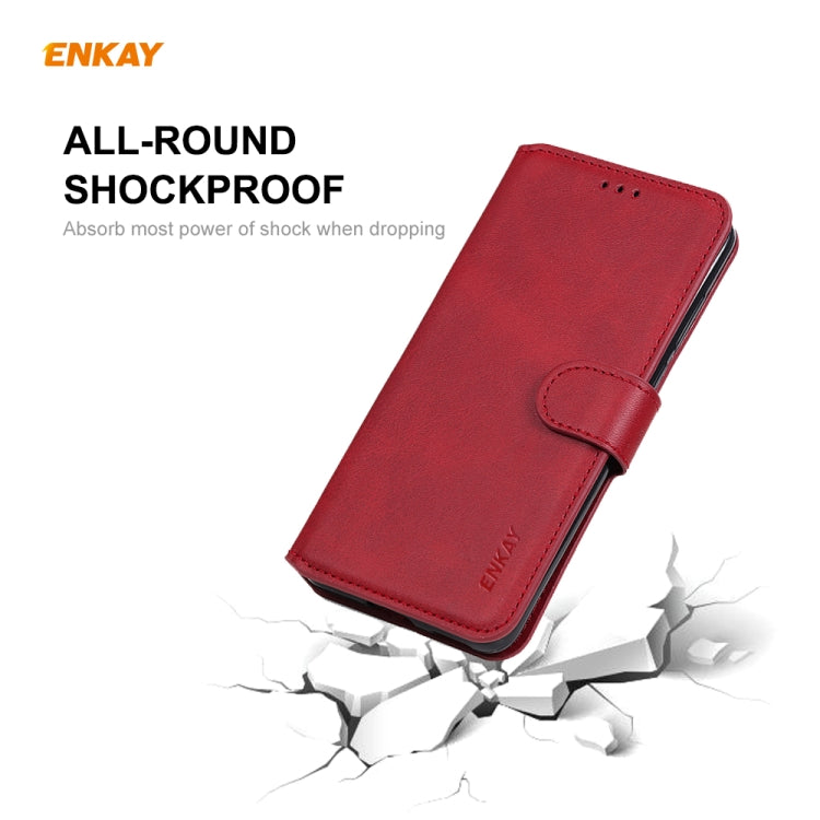 For Samsung Galaxy A71 ENKAY Hat-Prince Horizontal Flip Leather Case with Holder & Card Slots & Wallet