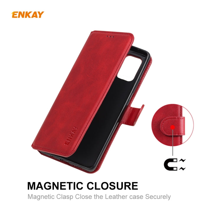 For Samsung Galaxy A71 ENKAY Hat-Prince Horizontal Flip Leather Case with Holder & Card Slots & Wallet