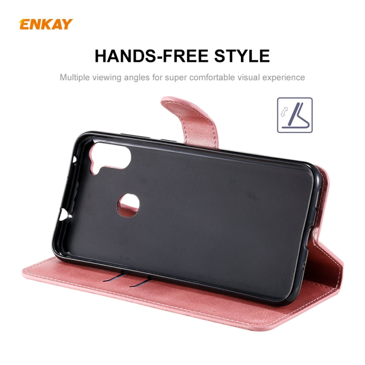 For Samsung Galaxy M11 ENKAY Hat-Prince Horizontal Flip Leather Case with Holder & Card Slots & Wallet
