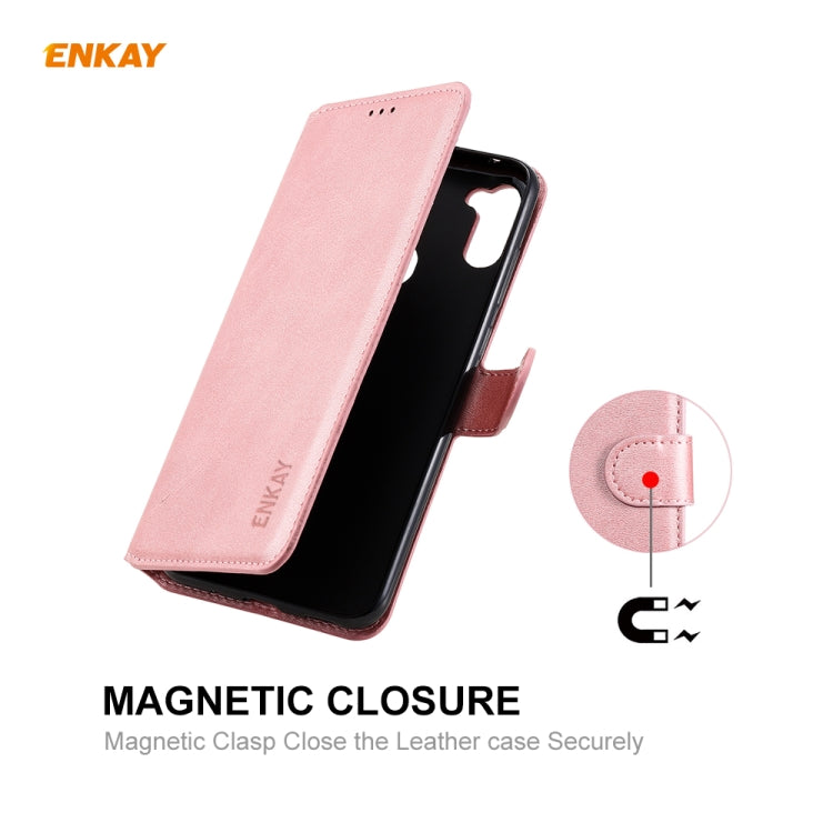 For Samsung Galaxy M11 ENKAY Hat-Prince Horizontal Flip Leather Case with Holder & Card Slots & Wallet