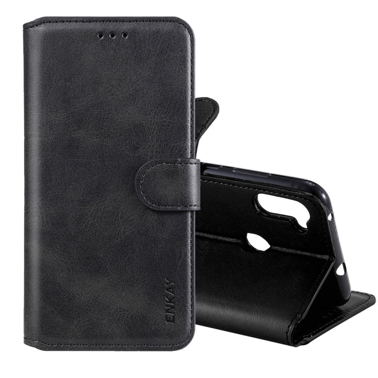 For Samsung Galaxy M11 ENKAY Hat-Prince Horizontal Flip Leather Case with Holder & Card Slots & Wallet