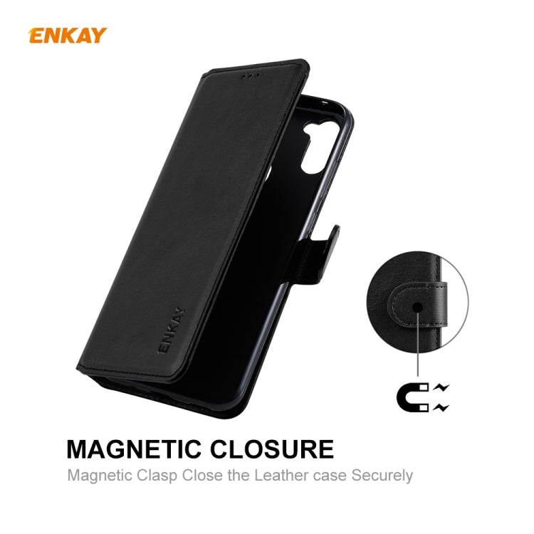 For Samsung Galaxy M11 ENKAY Hat-Prince Horizontal Flip Leather Case with Holder & Card Slots & Wallet