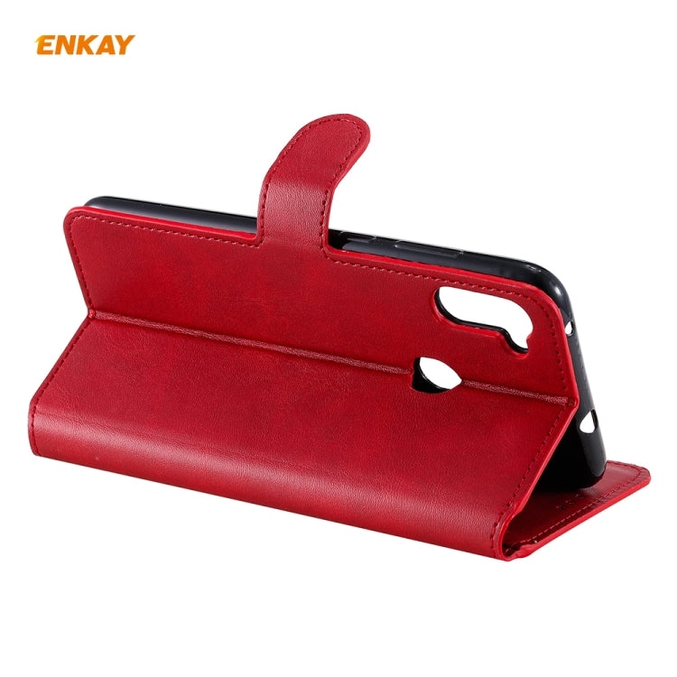 For Samsung Galaxy M11 ENKAY Hat-Prince Horizontal Flip Leather Case with Holder & Card Slots & Wallet