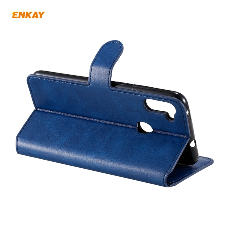 For Samsung Galaxy M11 ENKAY Hat-Prince Horizontal Flip Leather Case with Holder & Card Slots & Wallet