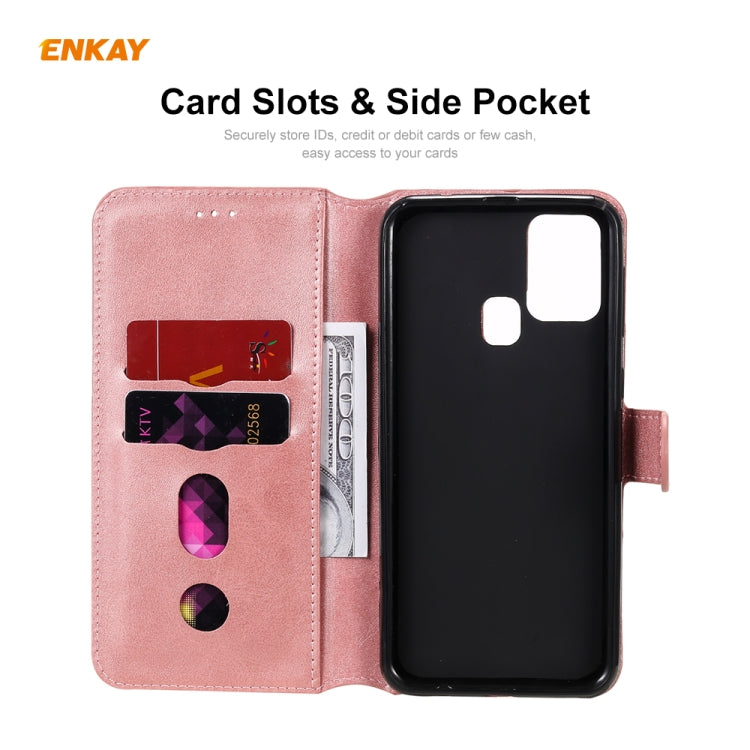 For Samsung Galaxy M31 ENKAY Hat-Prince Horizontal Flip Leather Case with Holder & Card Slots & Wallet