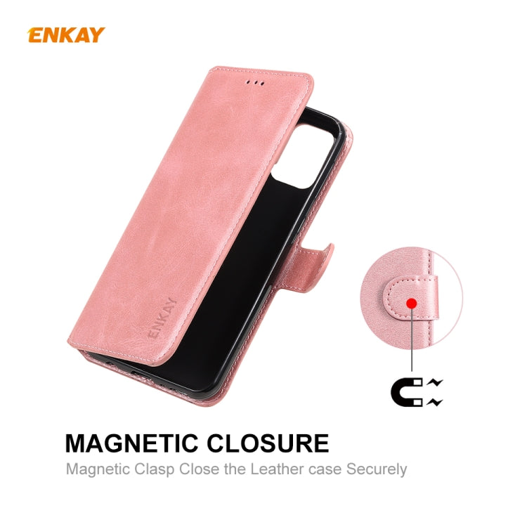 For Samsung Galaxy M31 ENKAY Hat-Prince Horizontal Flip Leather Case with Holder & Card Slots & Wallet