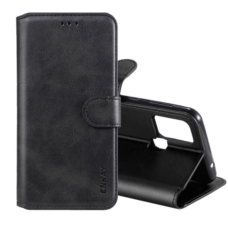 For Samsung Galaxy M31 ENKAY Hat-Prince Horizontal Flip Leather Case with Holder & Card Slots & Wallet