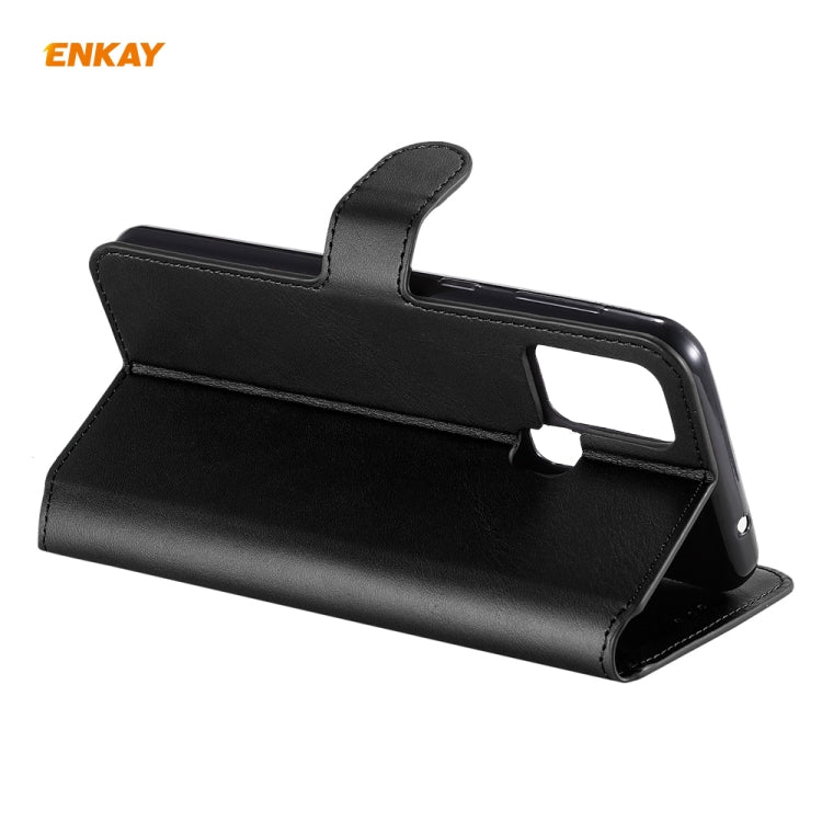 For Samsung Galaxy M31 ENKAY Hat-Prince Horizontal Flip Leather Case with Holder & Card Slots & Wallet