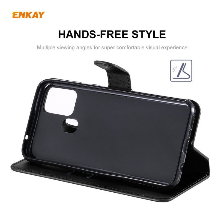 For Samsung Galaxy M31 ENKAY Hat-Prince Horizontal Flip Leather Case with Holder & Card Slots & Wallet