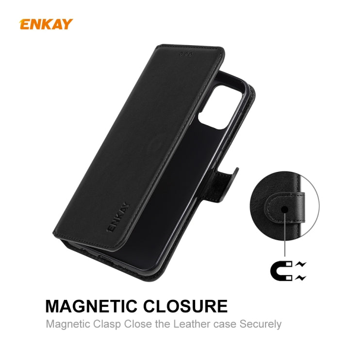 For Samsung Galaxy M31 ENKAY Hat-Prince Horizontal Flip Leather Case with Holder & Card Slots & Wallet