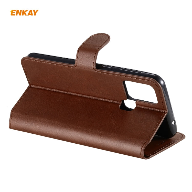 For Samsung Galaxy M31 ENKAY Hat-Prince Horizontal Flip Leather Case with Holder & Card Slots & Wallet
