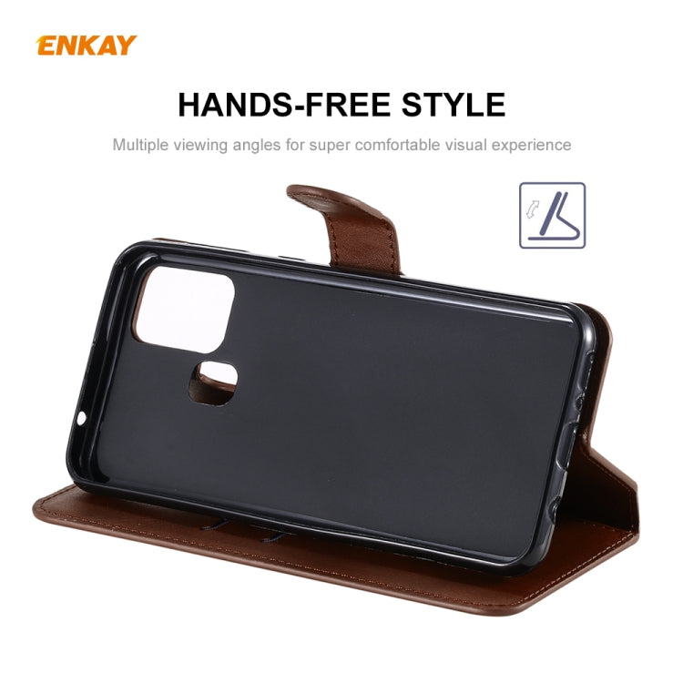 For Samsung Galaxy M31 ENKAY Hat-Prince Horizontal Flip Leather Case with Holder & Card Slots & Wallet