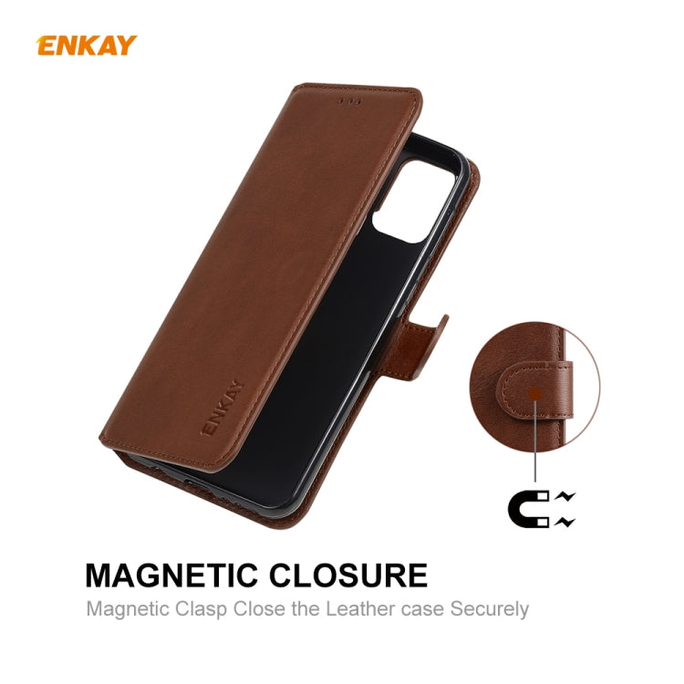 For Samsung Galaxy M31 ENKAY Hat-Prince Horizontal Flip Leather Case with Holder & Card Slots & Wallet