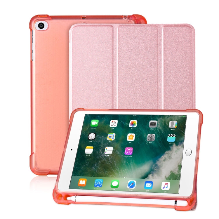 For iPad mini 5 / mini 4 / mini 3 / mini 2 / mini 3-folding Litchi Texture Horizontal Flip PU Leather + Shockproof TPU Case with Holder & Pen Slot