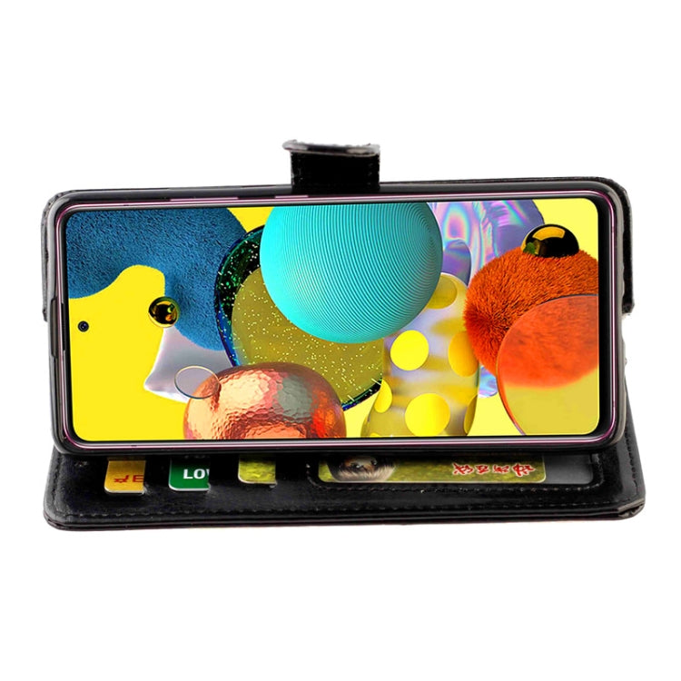 For Samsung Galaxy A51 5G Crazy Horse Texture Leather Horizontal Flip Protective Case with Holder & Card Slots & Wallet & Photo Frame