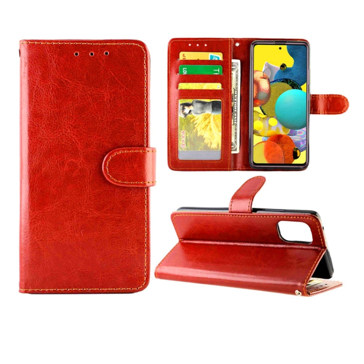For Samsung Galaxy A51 5G Crazy Horse Texture Leather Horizontal Flip Protective Case with Holder & Card Slots & Wallet & Photo Frame