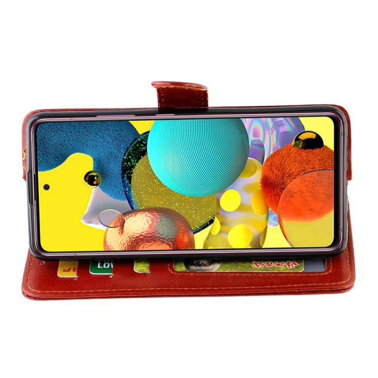 For Samsung Galaxy A51 5G Crazy Horse Texture Leather Horizontal Flip Protective Case with Holder & Card Slots & Wallet & Photo Frame