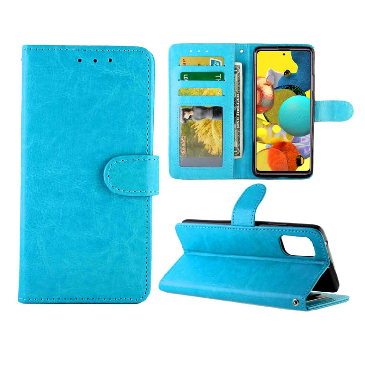 For Samsung Galaxy A51 5G Crazy Horse Texture Leather Horizontal Flip Protective Case with Holder & Card Slots & Wallet & Photo Frame