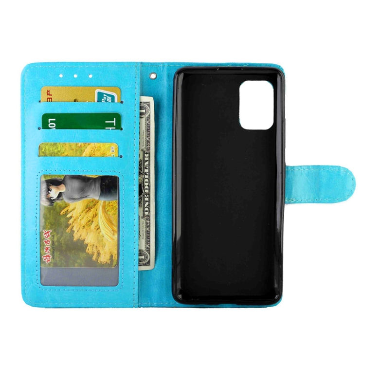 For Samsung Galaxy A51 5G Crazy Horse Texture Leather Horizontal Flip Protective Case with Holder & Card Slots & Wallet & Photo Frame