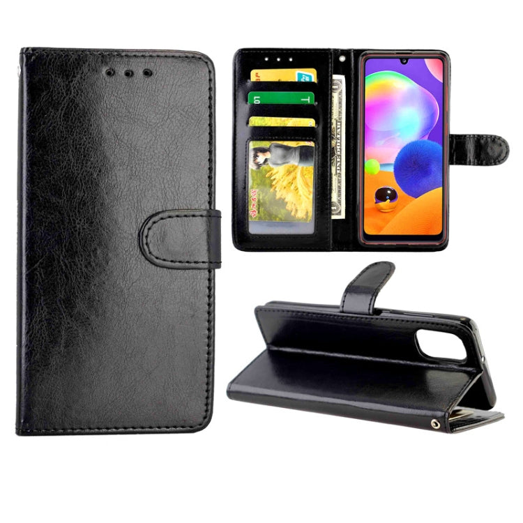 For Samsung Galaxy A31 Crazy Horse Texture Leather Horizontal Flip Protective Case with Holder & Card Slots & Wallet & Photo Frame