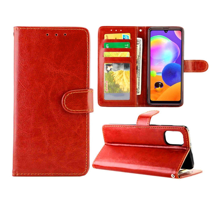 For Samsung Galaxy A31 Crazy Horse Texture Leather Horizontal Flip Protective Case with Holder & Card Slots & Wallet & Photo Frame