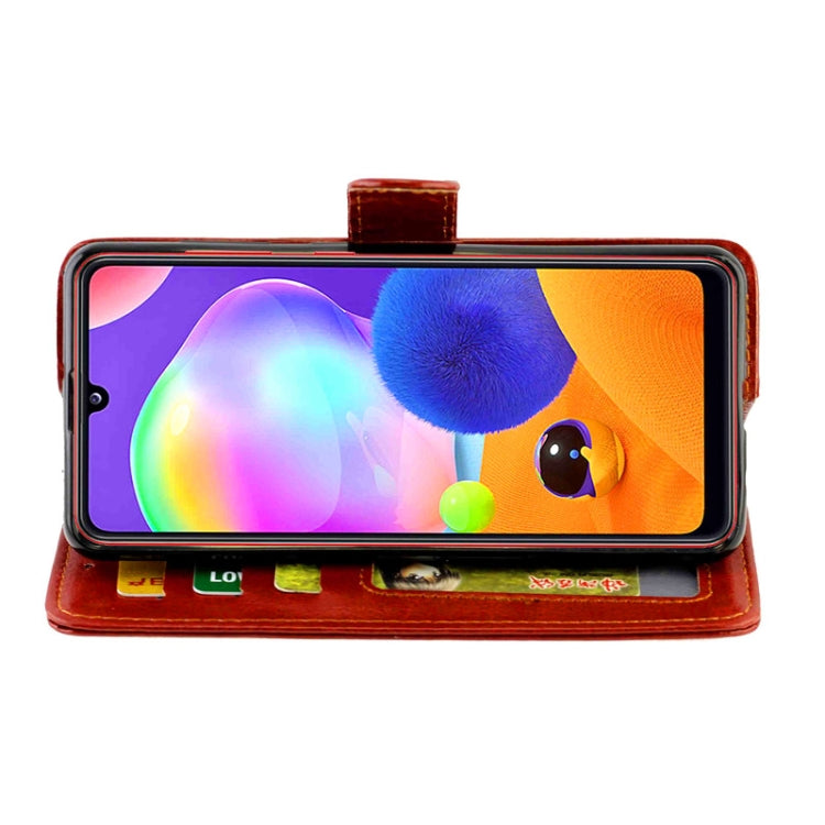 For Samsung Galaxy A31 Crazy Horse Texture Leather Horizontal Flip Protective Case with Holder & Card Slots & Wallet & Photo Frame