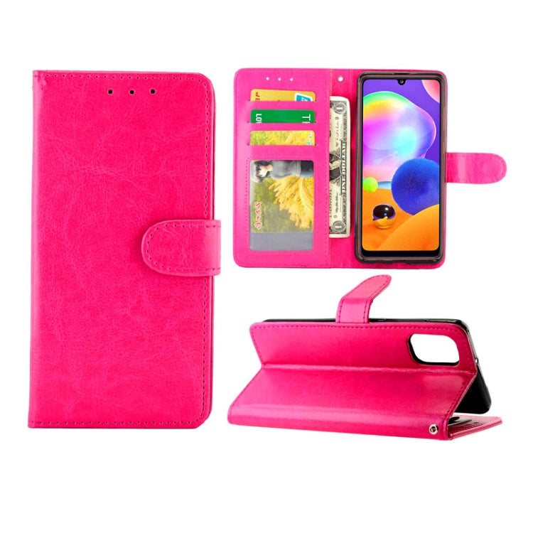 For Samsung Galaxy A31 Crazy Horse Texture Leather Horizontal Flip Protective Case with Holder & Card Slots & Wallet & Photo Frame