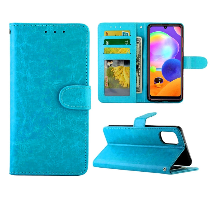 For Samsung Galaxy A31 Crazy Horse Texture Leather Horizontal Flip Protective Case with Holder & Card Slots & Wallet & Photo Frame
