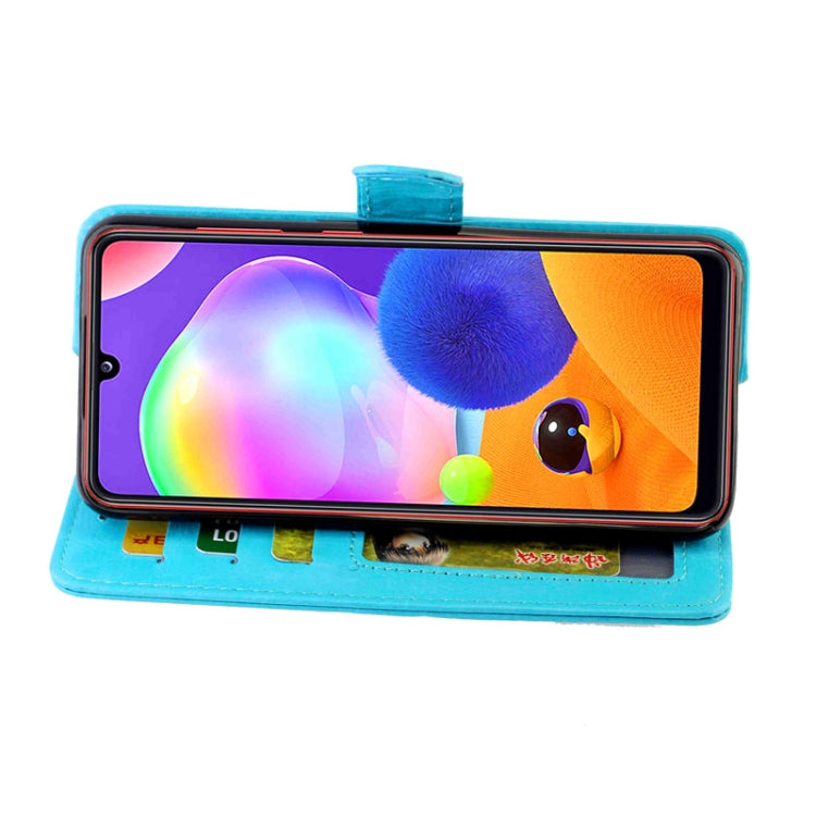 For Samsung Galaxy A31 Crazy Horse Texture Leather Horizontal Flip Protective Case with Holder & Card Slots & Wallet & Photo Frame