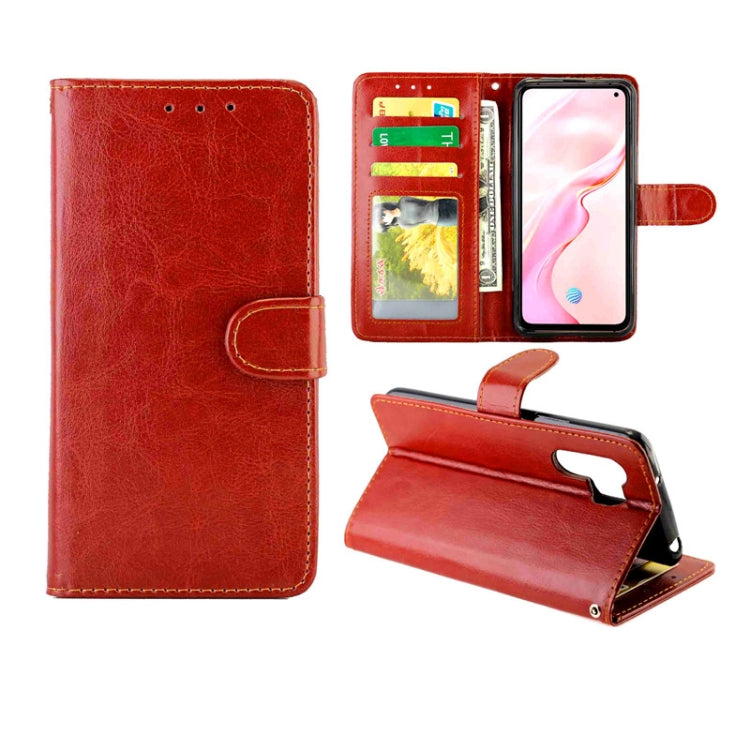 For Vivo X30 / X30 Pro Crazy Horse Texture Leather Horizontal Flip Protective Case with Holder & Card Slots & Wallet & Photo Frame