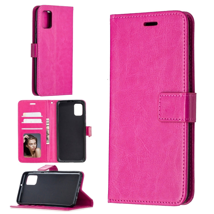 For Samsung Galaxy A31 Crazy Horse Texture Horizontal Flip Leather Case with Holder & Card Slots & Wallet & Photo Frame