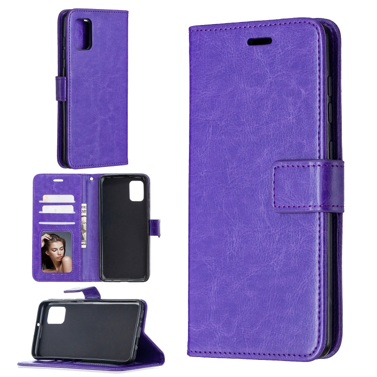 For Samsung Galaxy A31 Crazy Horse Texture Horizontal Flip Leather Case with Holder & Card Slots & Wallet & Photo Frame