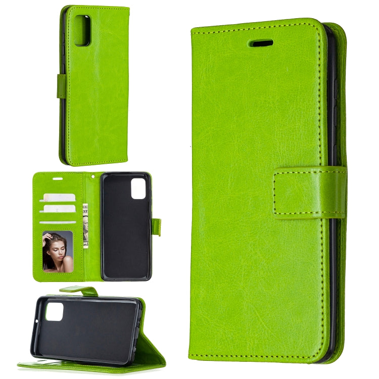 For Samsung Galaxy A31 Crazy Horse Texture Horizontal Flip Leather Case with Holder & Card Slots & Wallet & Photo Frame